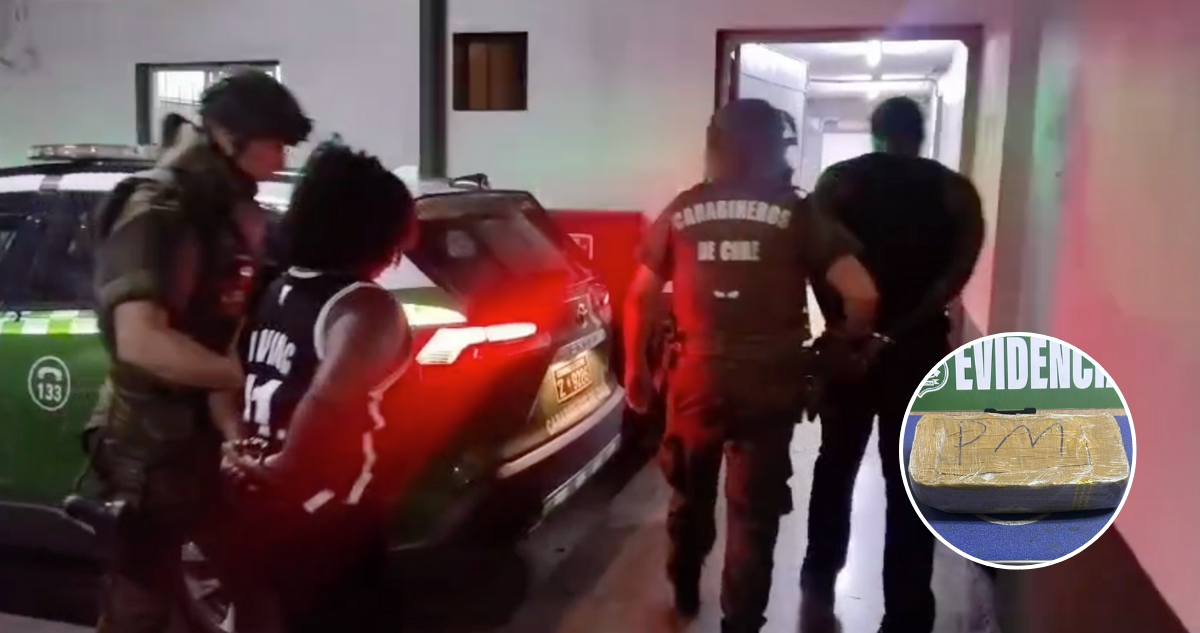 Atrapan a dos extranjeros portando cocaína y pasta base en Estación Central