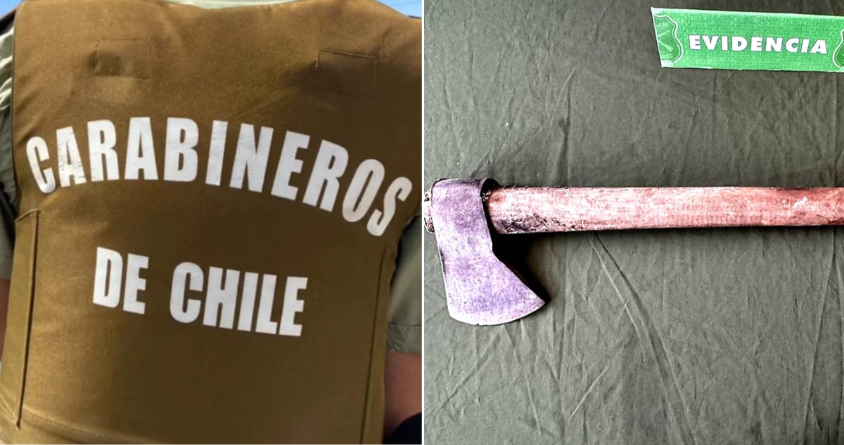 Hombre circulaba semidesnudo y con hacha amenazando a transeúntes en Ancud: fue baleado por policías