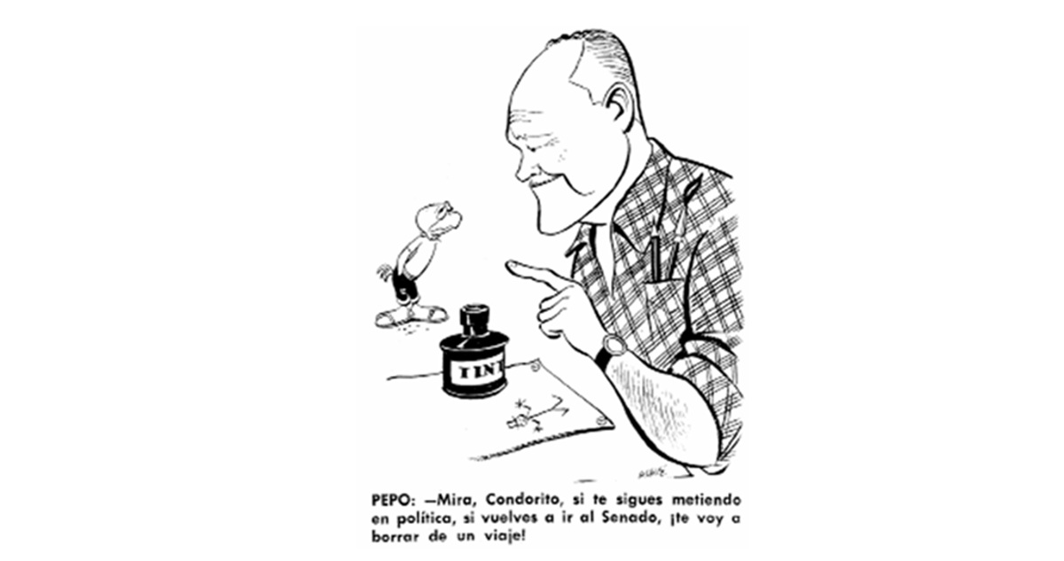 Condorito y Pepo por Alhué (Luis Sepúlveda Donoso). Topaze No 1.611, septiembre de 1963.. Condoritos y Verdejos, de Jorge Montealegre