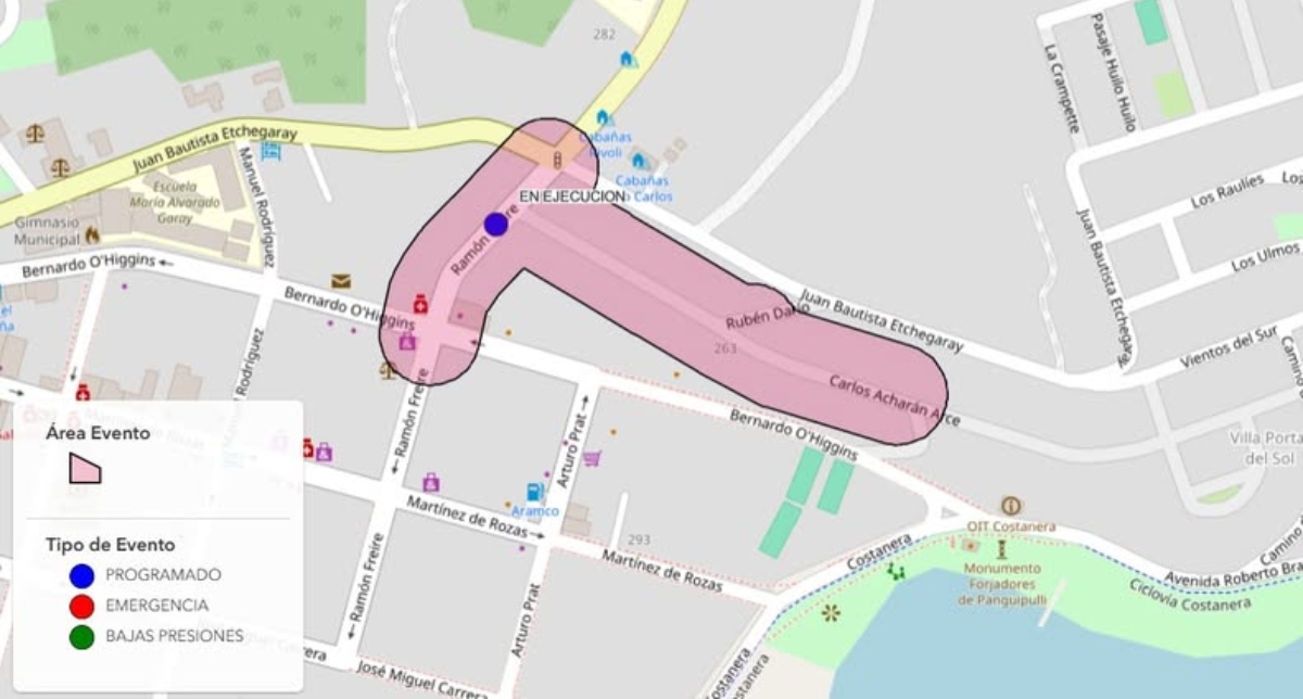 Corte de Agua Panguipulli