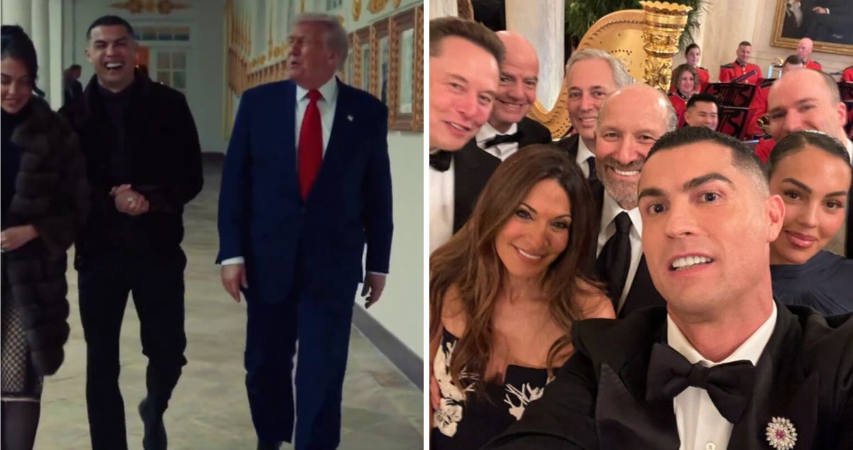 Cristiano Ronaldo estuvo en la Casa Blanca con Donald Trump y Elon Musk.