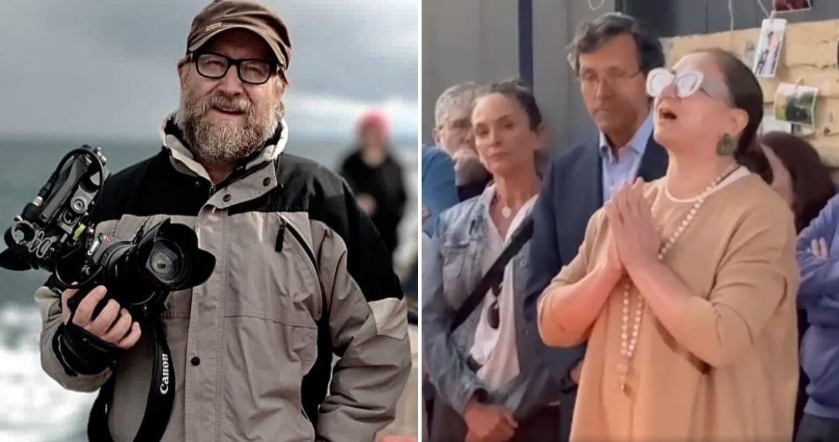 Eduardo Cruz-Coke y Ximena Rivas en su velatón