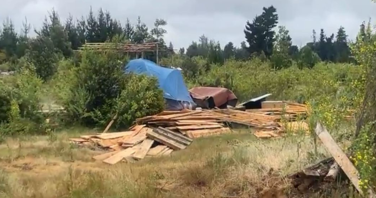 Sin impedimentos resultó el segundo desalojo en tomas en Curanilahue, región del Bío Bío
