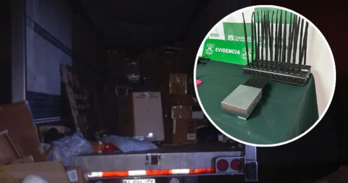 Foto de camión robado en Coquimbo y especies incautadas