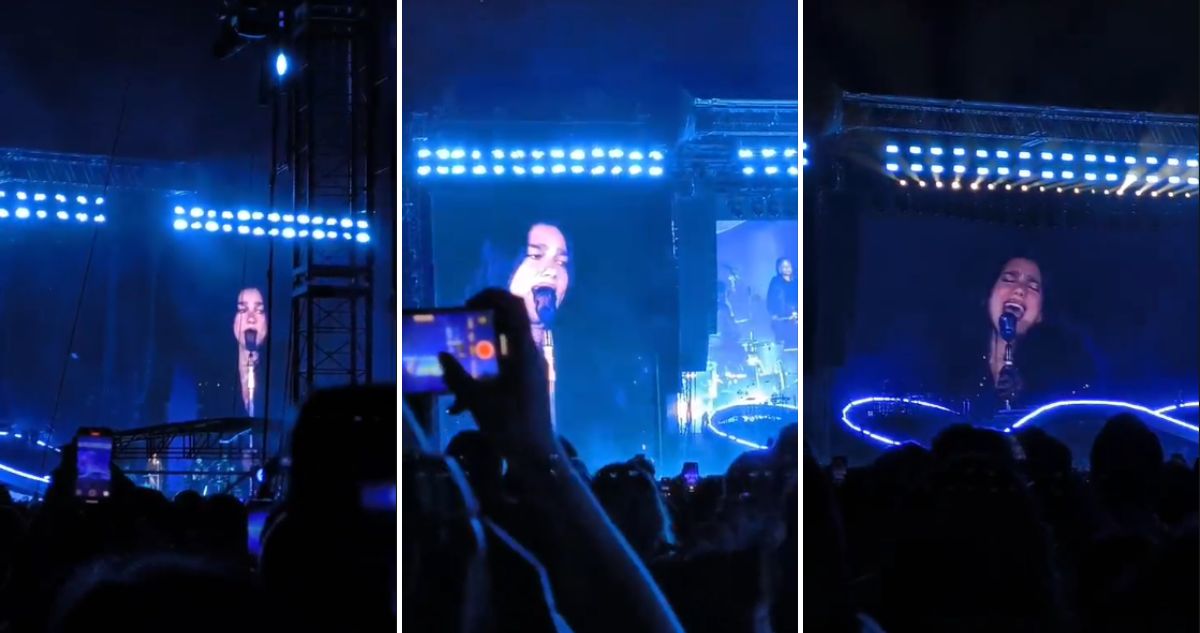 Capturas de concierto de Dua Lipa en Chile
