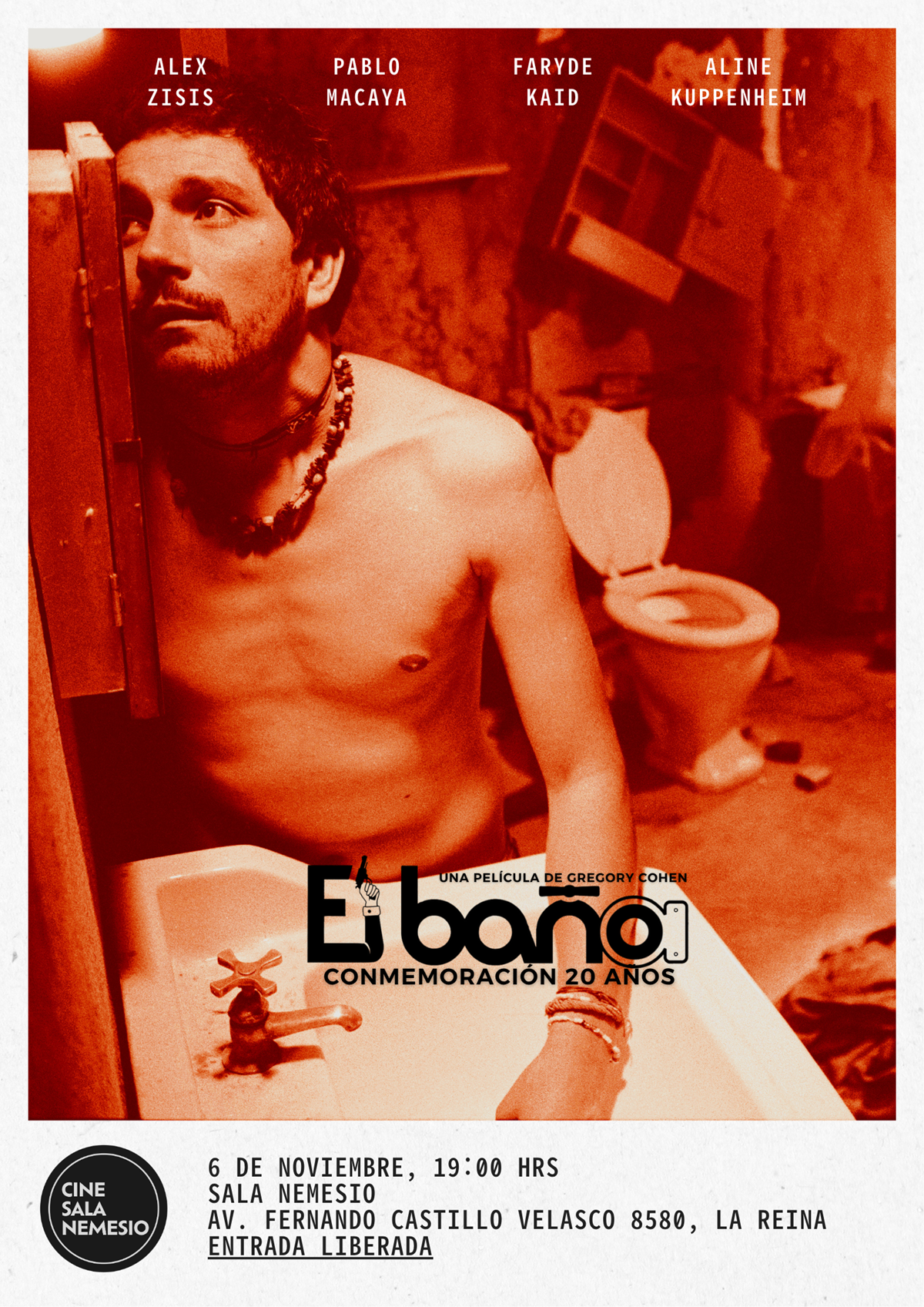 afiche el baño