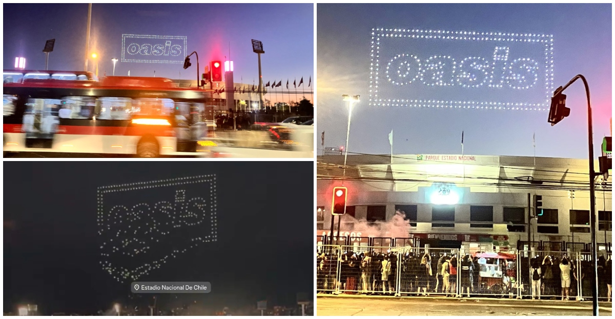 OASIS DRONES LAUNCHED IN SANTIAGO AHEAD OF TONIGHT'S GIG 🇨🇱#oasislive25 pic.twitter.com/IVZGSl36hi&mdash; Oasis World (@oasisworld_) November 19, 2025