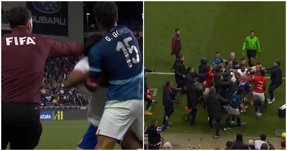 Estados Unidos Paraguay pelea en amistoso