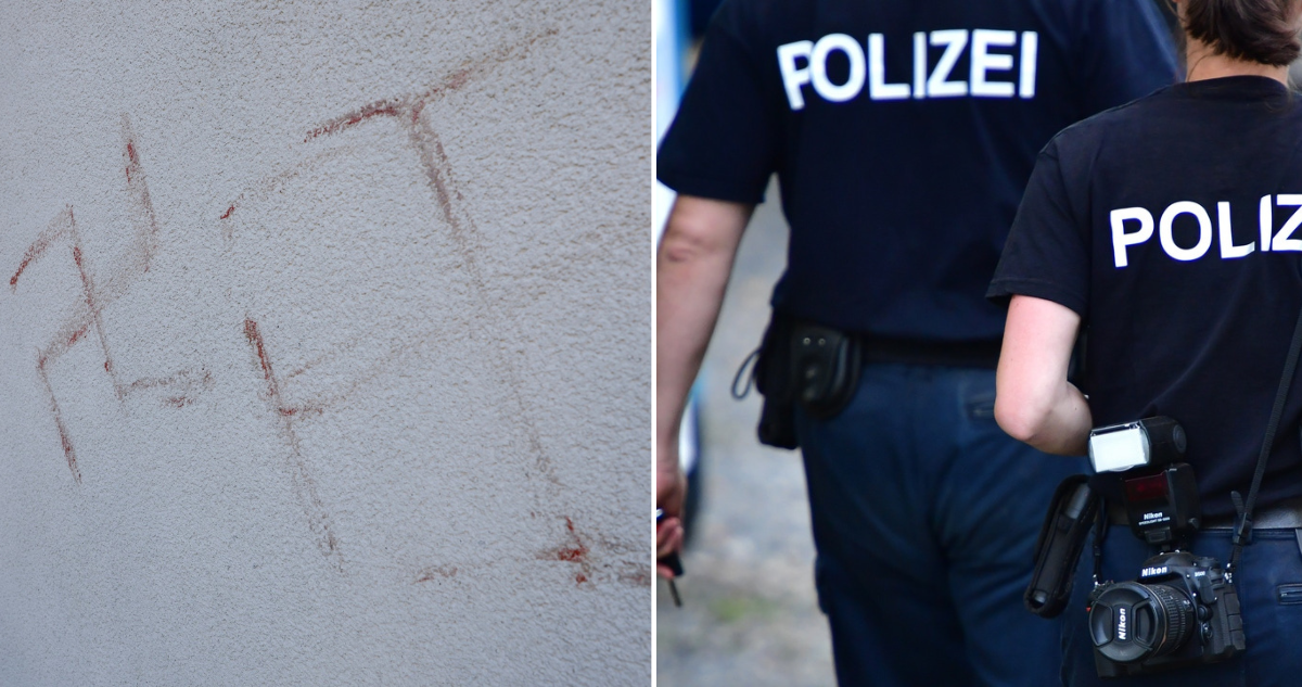 Esvásticas hechas con sangre en Alemania