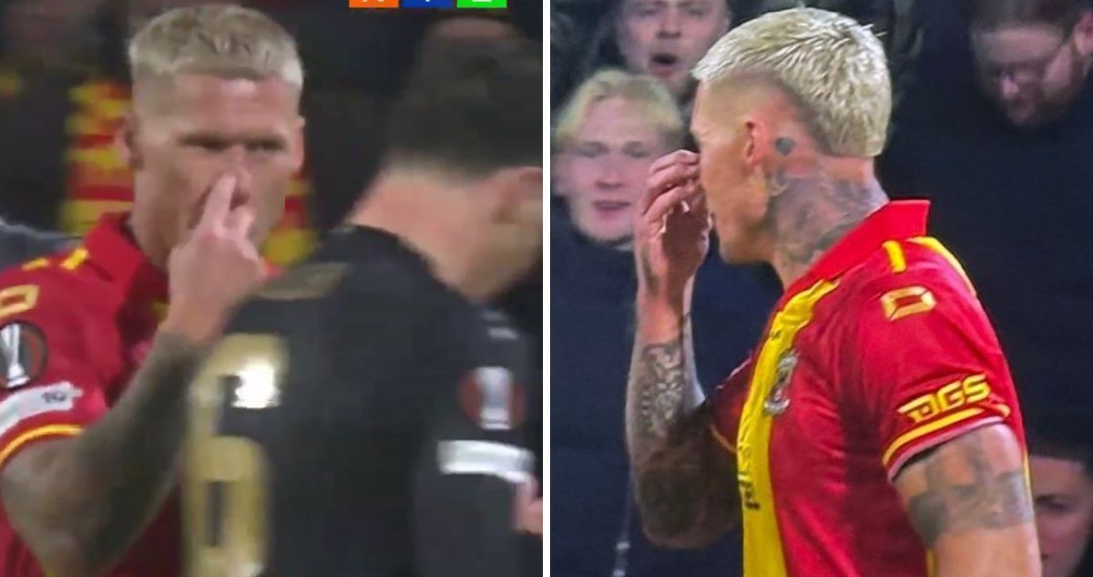 Jugador se burló de nariz deforme de rival en Europa League.