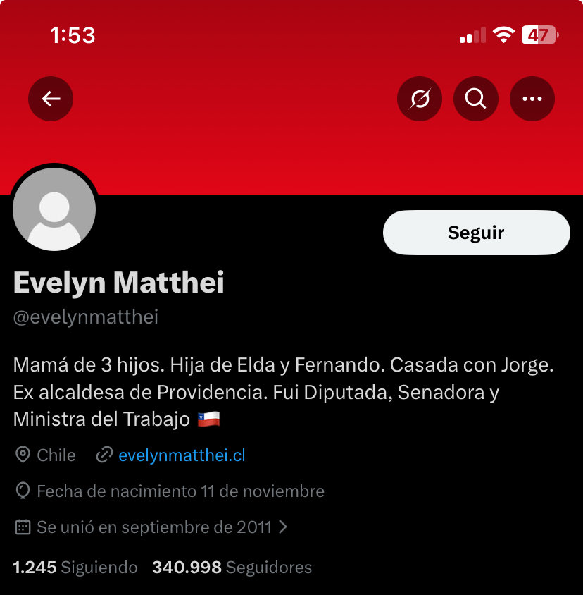 "La vida sigue": Evelyn Matthei reaparece en redes sociales después de haber borrado su foto de perfil
