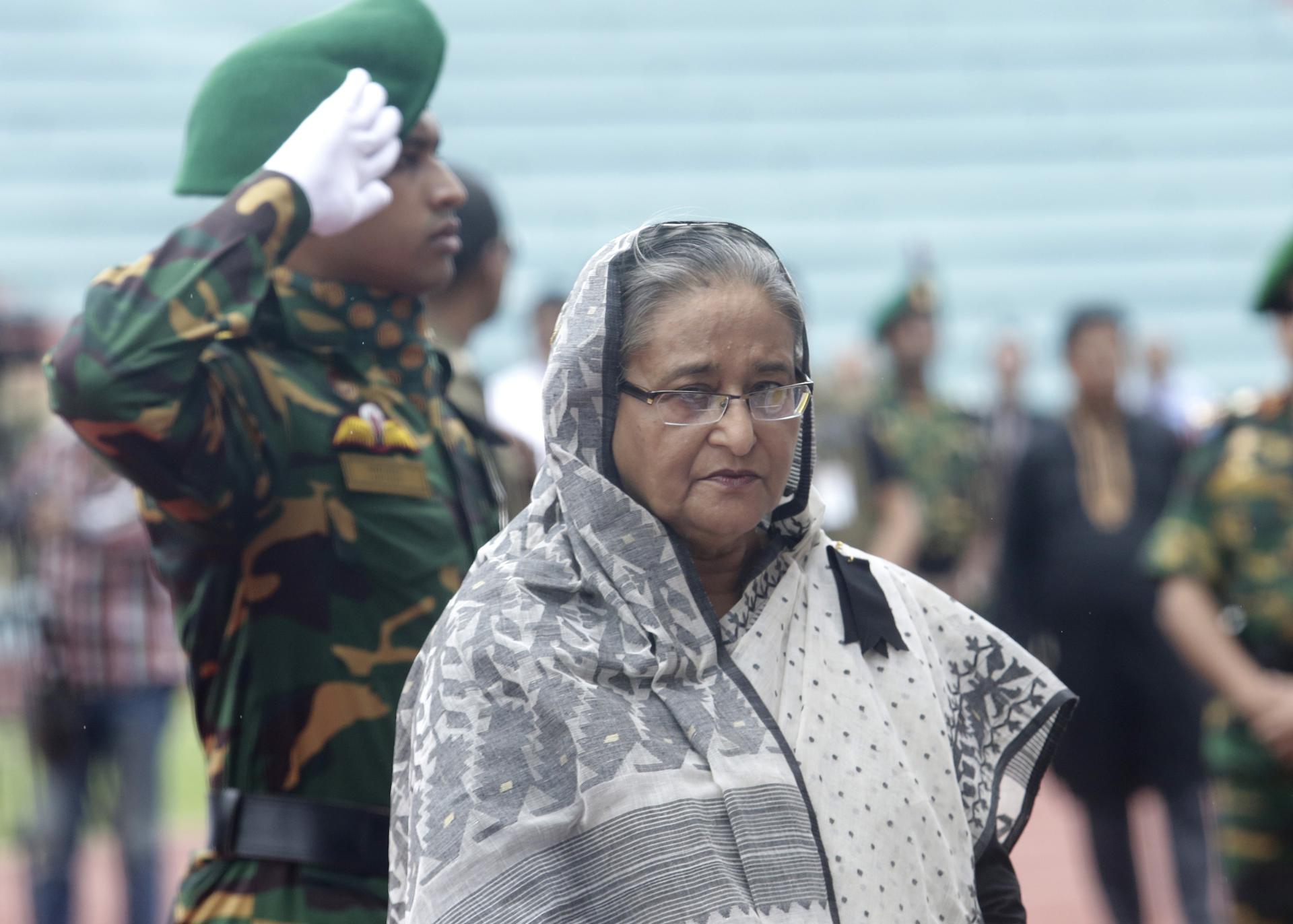 Imagen de archivo de la exprimera ministra de Bangladesh, Sheikh Hasina