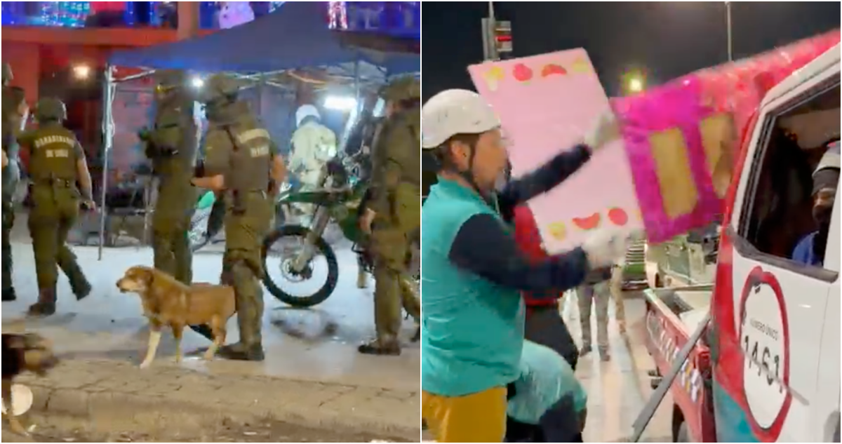 Desalojo de feria navideña en Peñalolén termina con incidentes