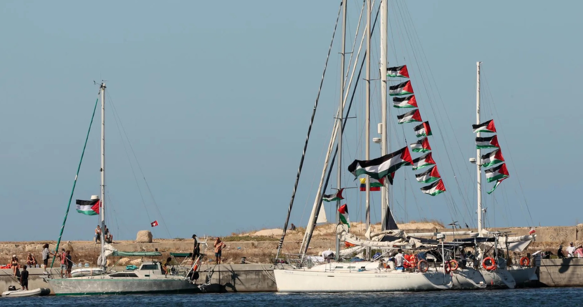 Barcos de la Flotilla Global Sumud en una imagen de archivo
