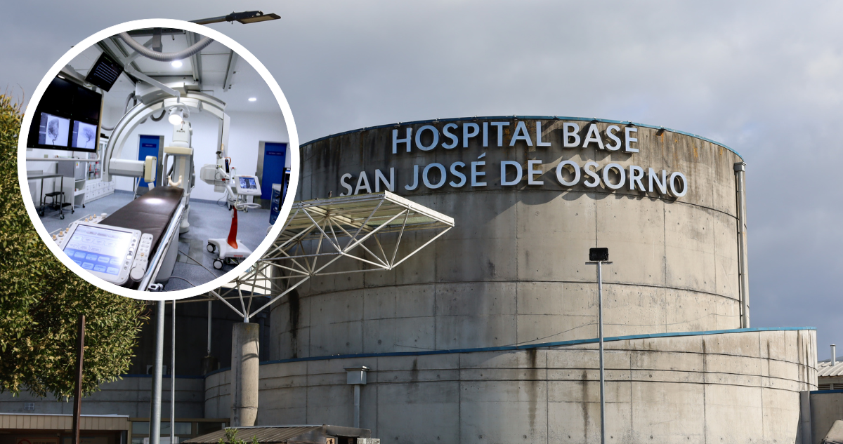 Hospital Base de Osorno y foto de contexto de angiógrafo