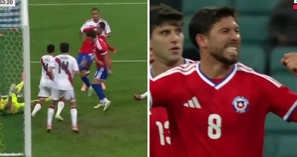 Felipe Loyola marcó ante Perú su primer gol con La Roja.