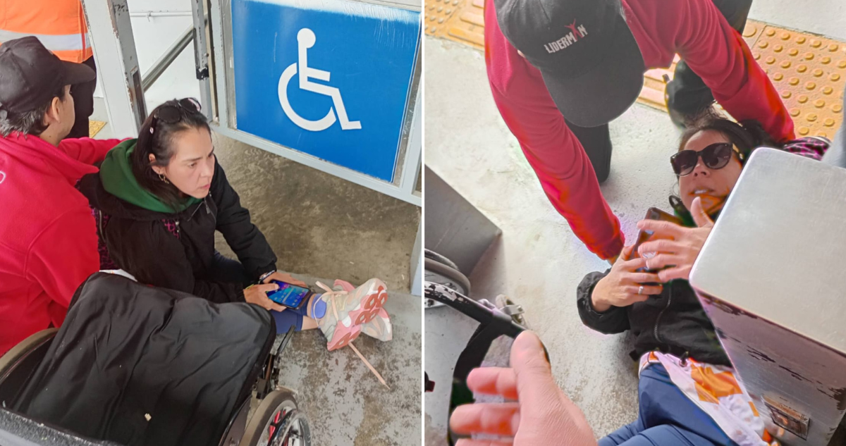 Guardia del Biotren golpeó a usuaria en silla de ruedas y la botó en estación Coronel