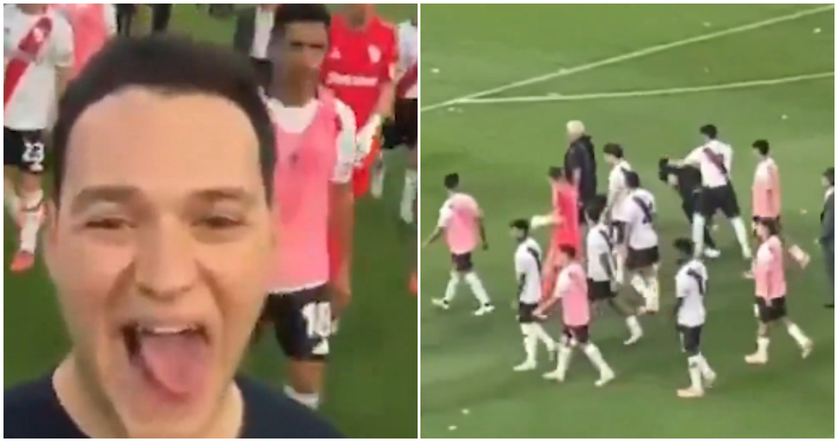 hincha agredido por jugador de River en Superclásico