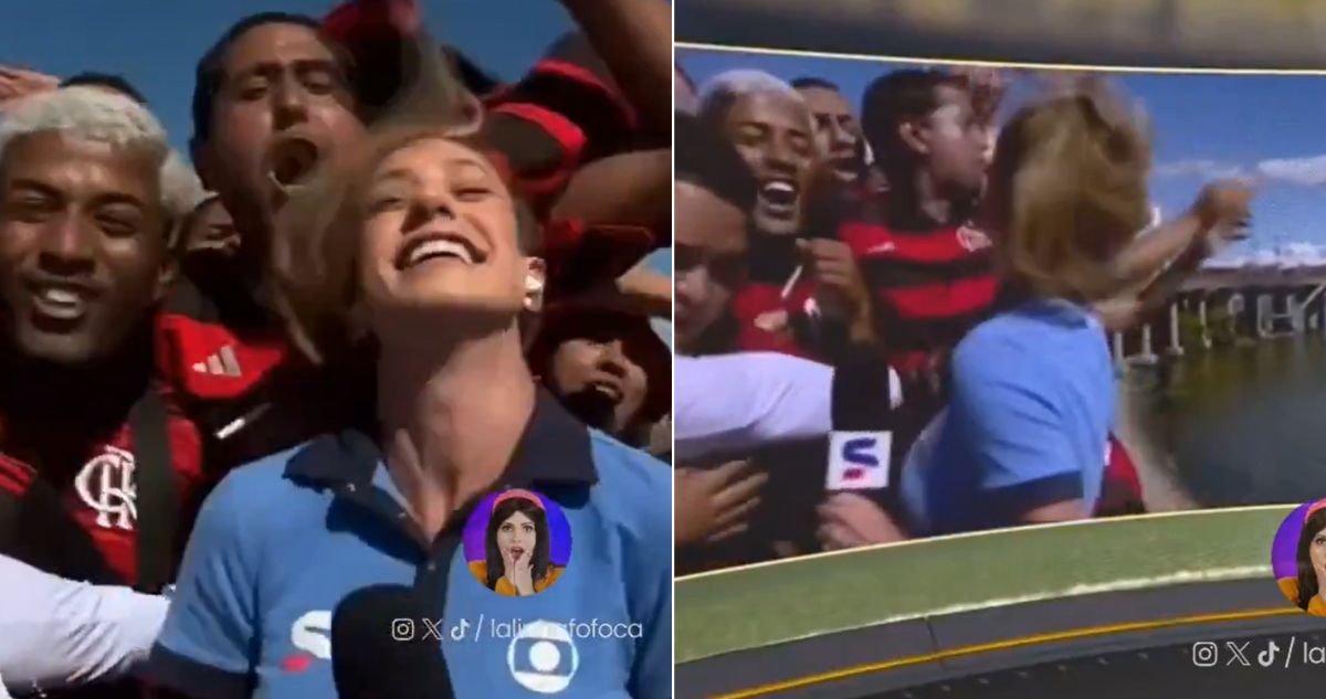 Hinchas del Flamengo atacan y agreden a periodista en pleno despacho en vivo: le tironearon el pelo tres veces
