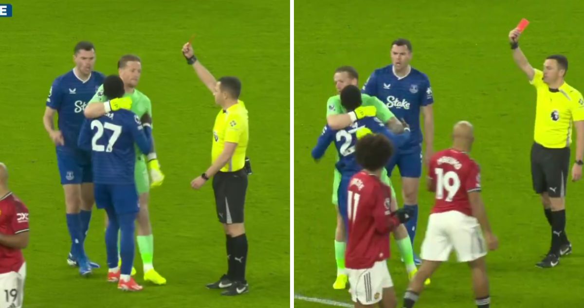 Idrissa Gueye vio ridícula roja en la Premier League inglesa.