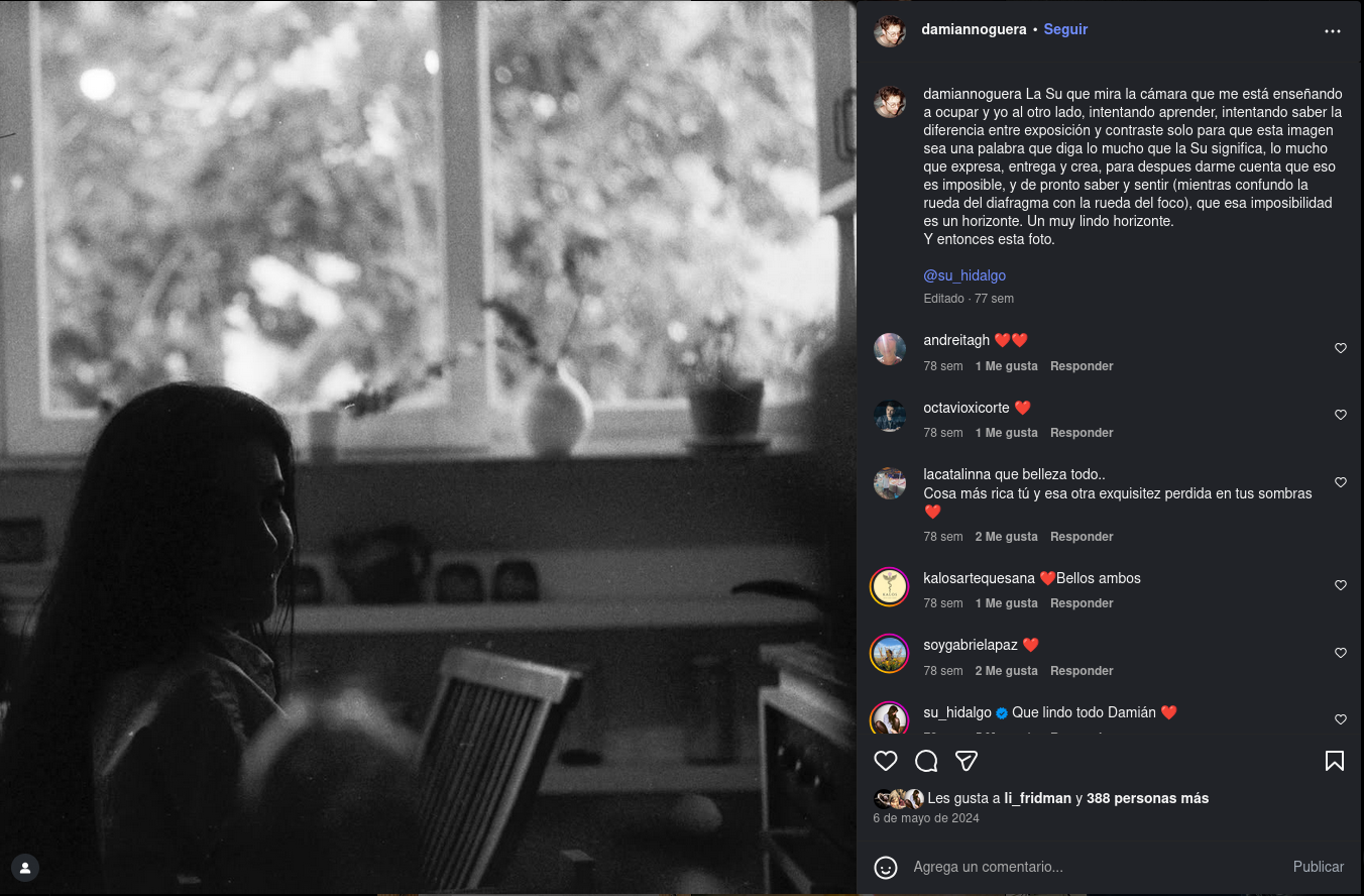 Fotografía de Susana Hidalgo capturada por Damián Noguera