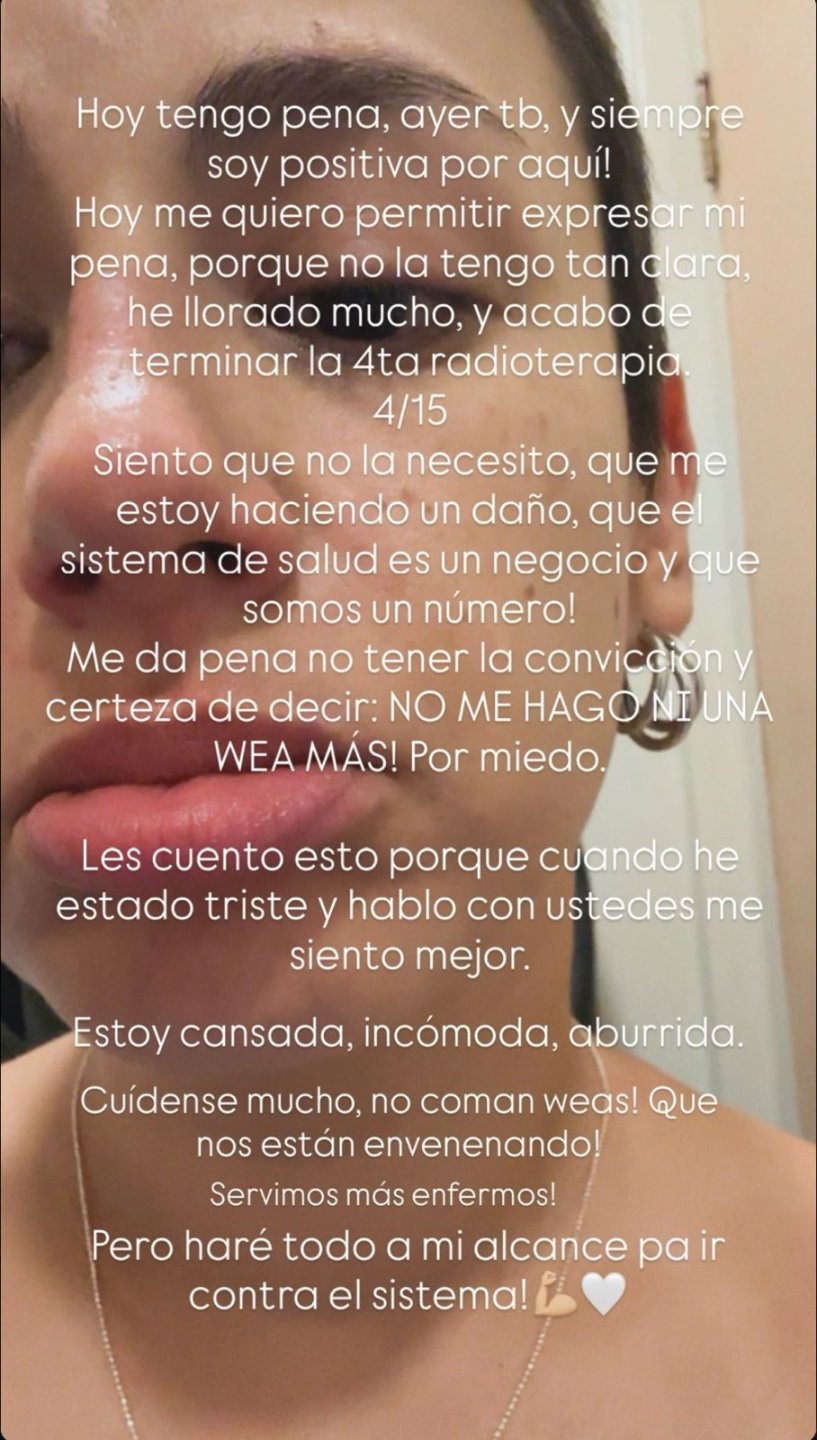 Publicación en Instagram de Karla Melo