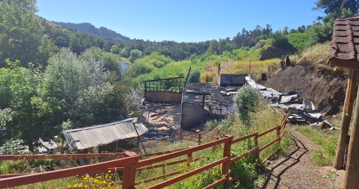 Incendio de cabañas