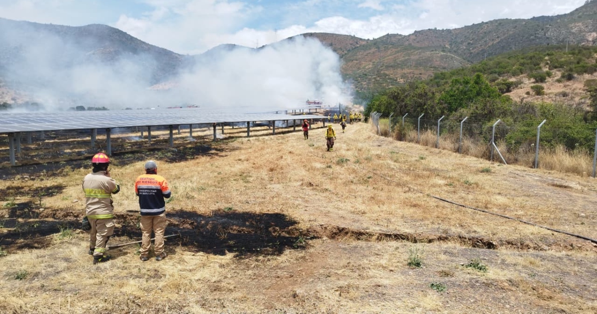 Incendio forestal en Quillota