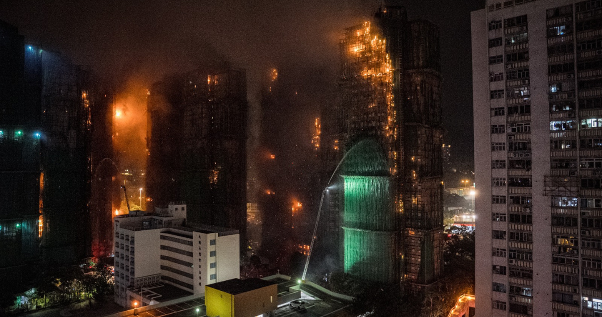 Incendio en Hong Kong