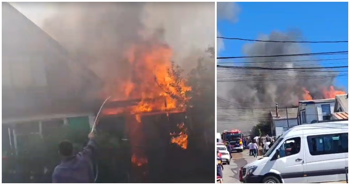 Incendio de viviendas en Santa Sabina