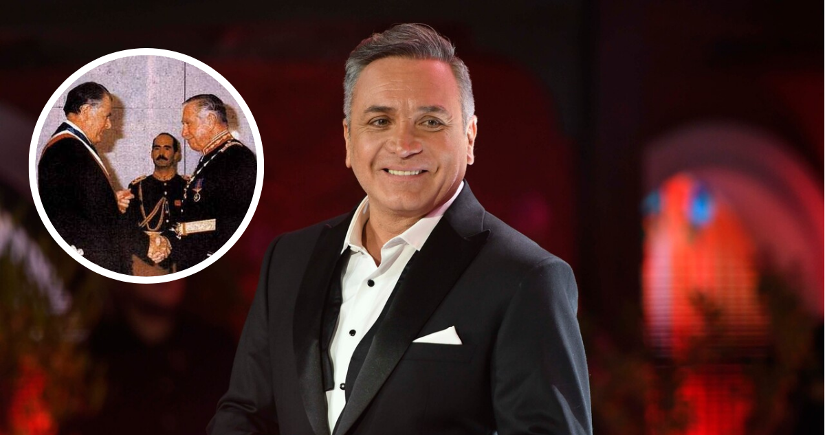 Luis Jara y en miniatura Pinochet y Aylwin