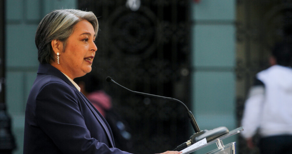 La candidata presidencial Jeannette Jara.