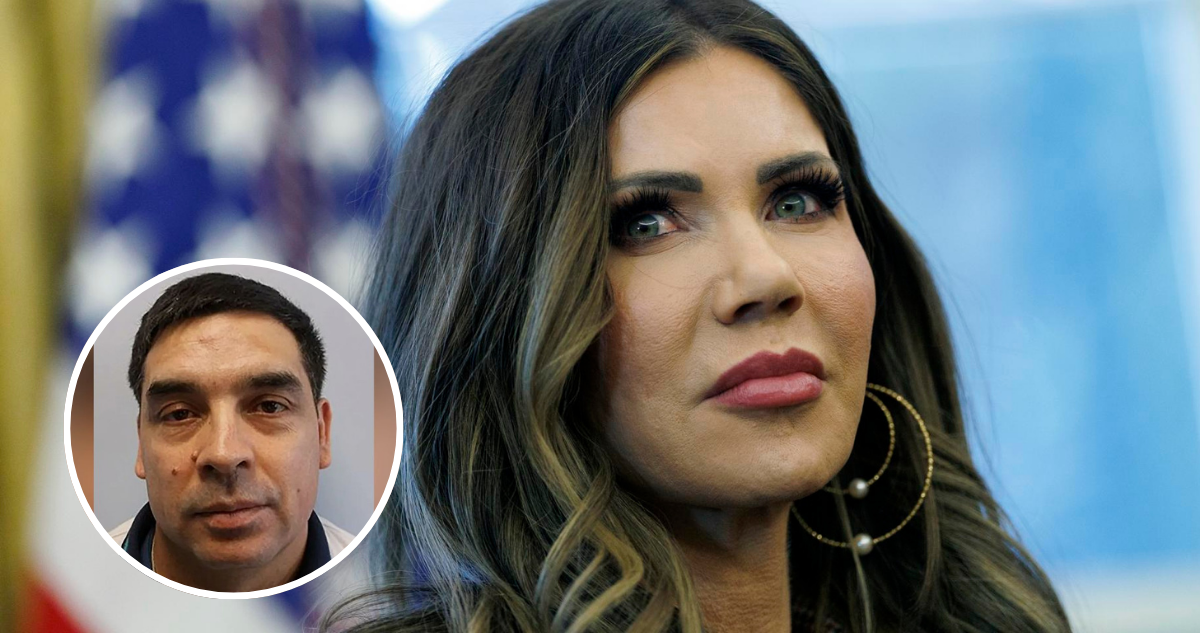 Imagen de Kristi Noem y el chileno que le robó la cartera