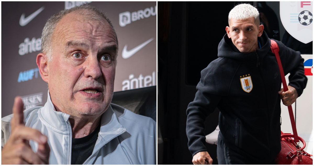 Marcelo Bielsa y Lucas Torreira en foto de contexto