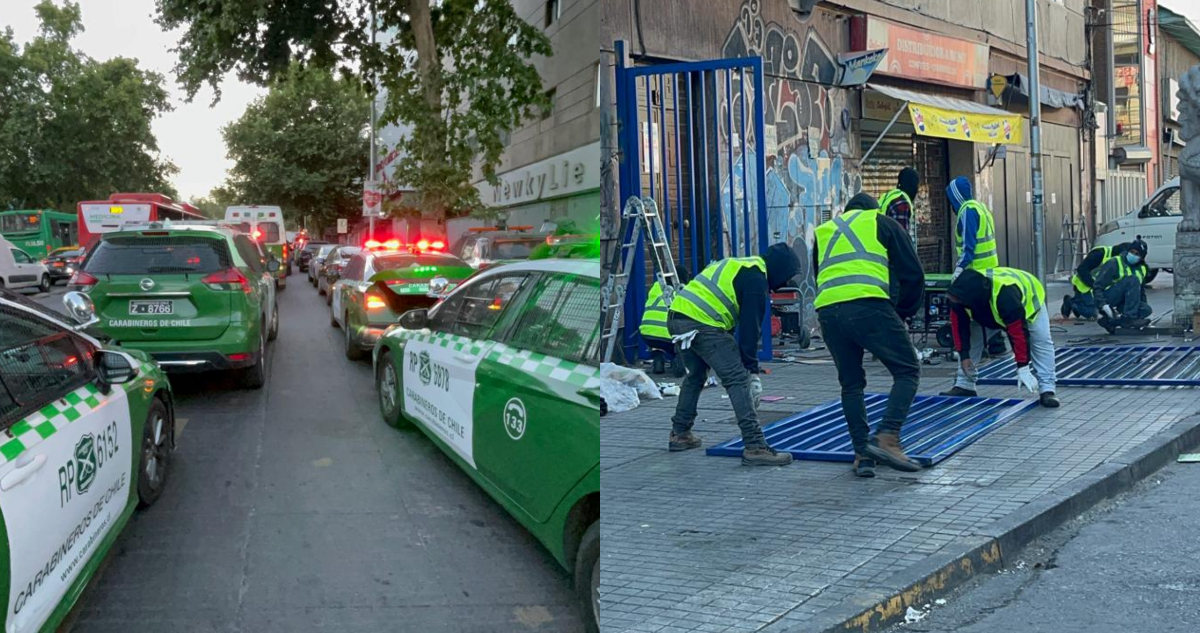 Meiggs: suspenden comercio y tránsito peatonal tras instalación de rejas en nueva fase de intervención