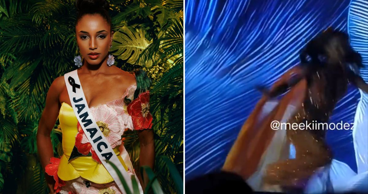 Gabrielle Henry, Miss Jamaica en referencia a caída en Miss Universo