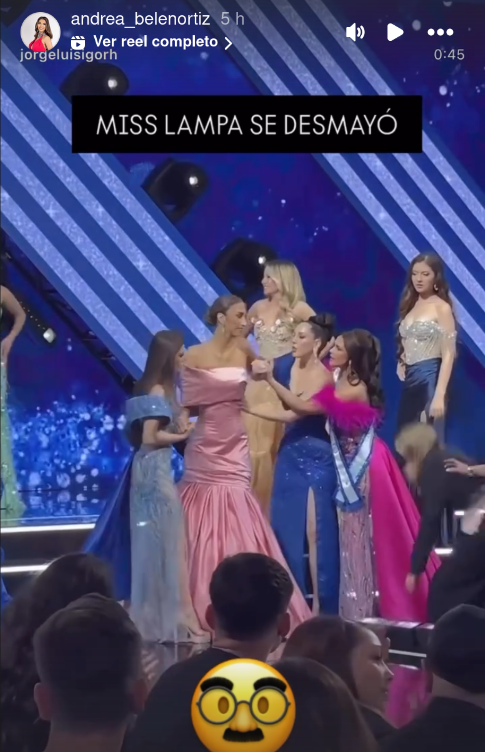 Instagram Storie de Miss Lampa en Miss Mundo Chile