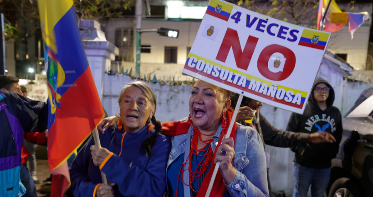 Noboa pierde el referéndum en Ecuador: el rechazo a nueva constitución se impuso por amplio margen