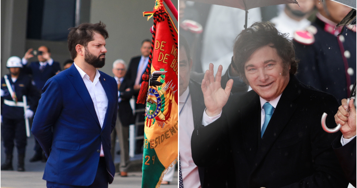 Gabriel Boric y Javier Milei