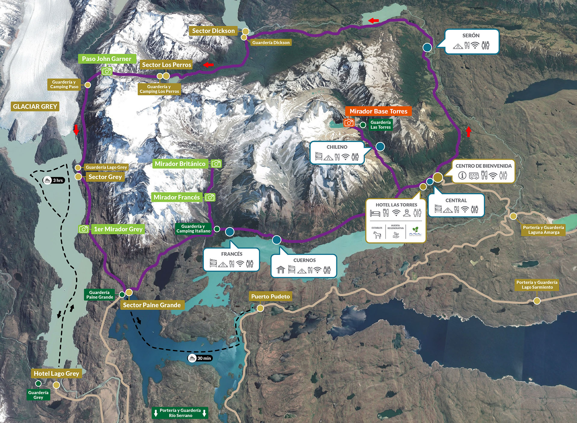 Mapa del circuito "O" | www.lastorres.cl