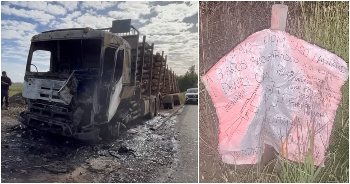 ORT Leftraru se adjudicó atentado incendiario a camión en Nueva Imperial