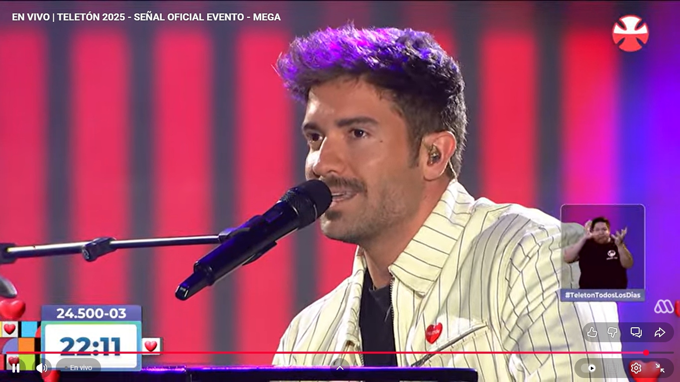 Pablo Alborán tuvo problemas con su piano en Teletón: Karen y Pancho Saavedra salieron al rescate