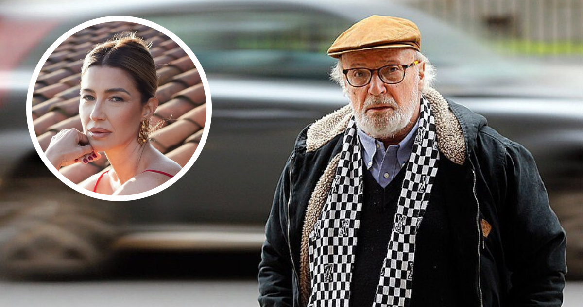 Sergio Riesenberg y en miniatura Pancha Merino en referencia a episodio de abuso sexual