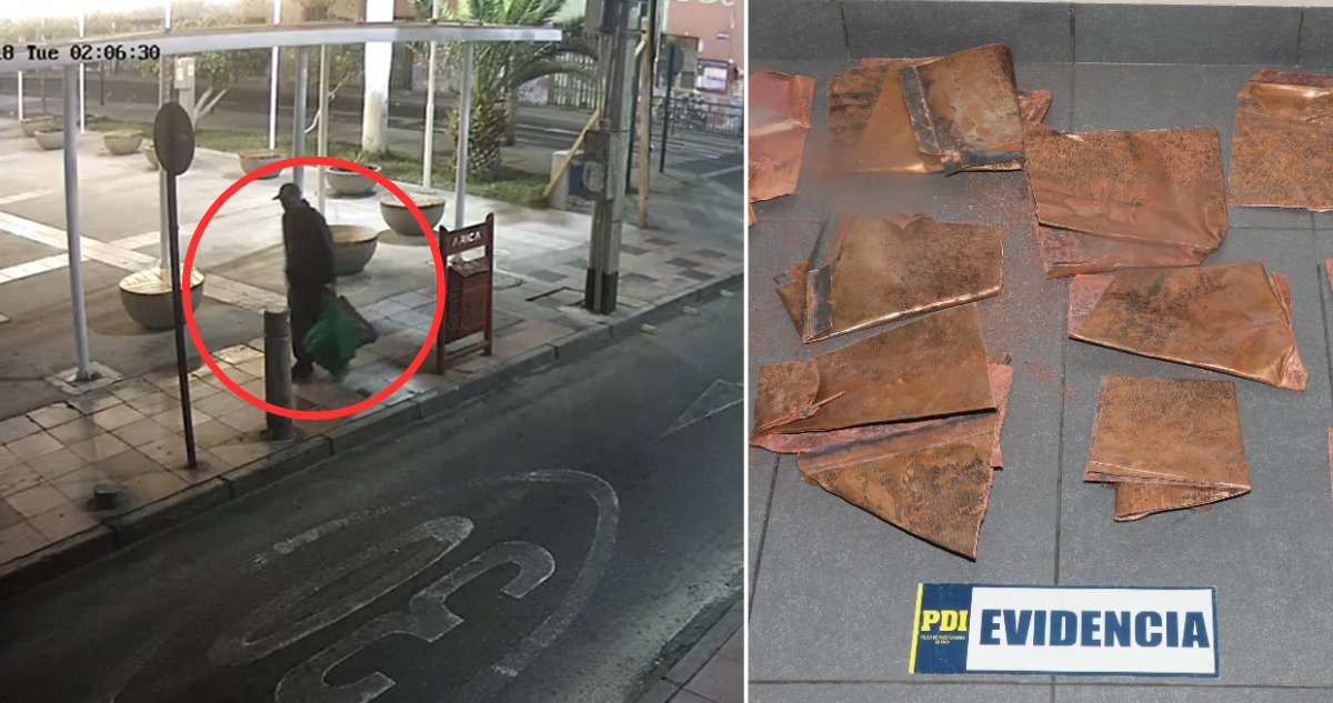 PDI recupera placas de cobre de 150 años de antigüedad robadas de Catedral de Arica: un detenido