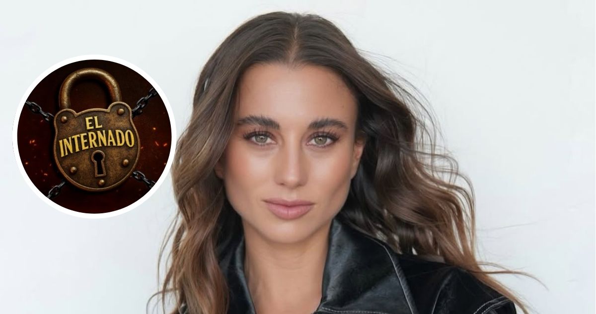 Tita Ureta y logo de ‘El Internado’ en referencia a salida del reality