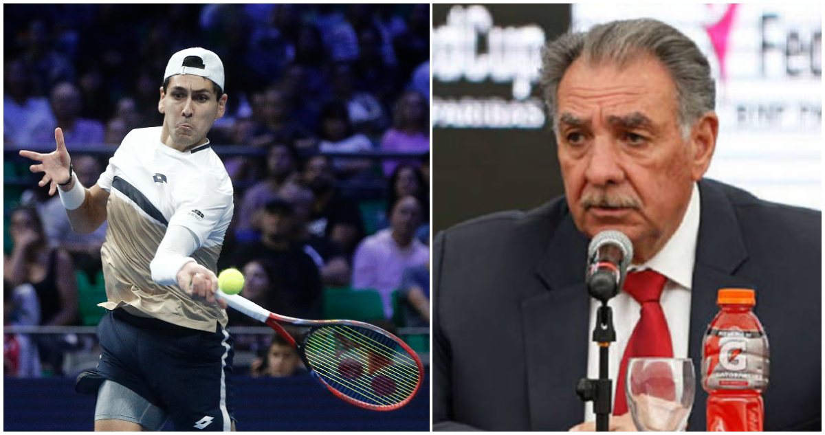 presidente del tenis chileno Sergio Elías y Alejandro Tabilo