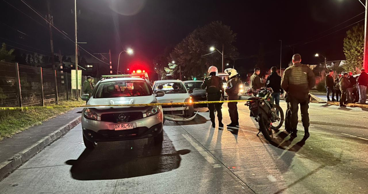 Carabinero balea en la cabeza a menor que intentó dispararle desde auto robado en San Pedro de la Paz