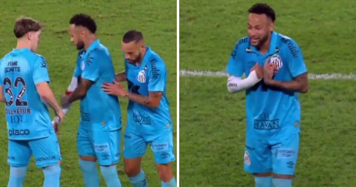 Neymar fue abucheado en goleada al Santos en el Brasileirao.