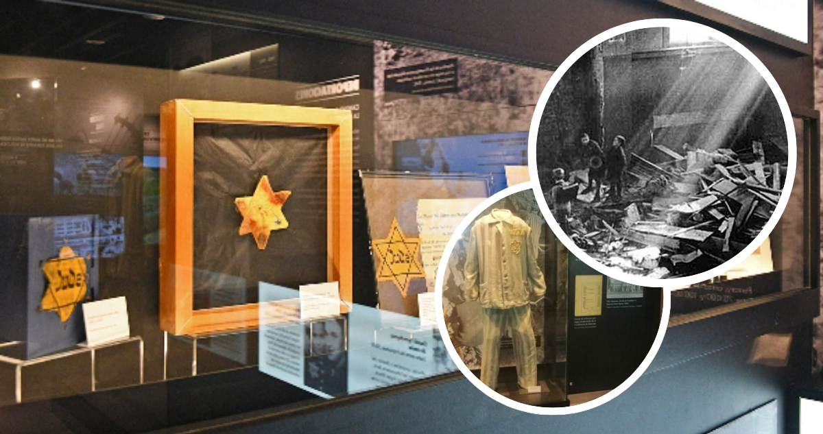 Museo Judío de Chile e imagen de archivo de la Noche de los Cristales Rotos