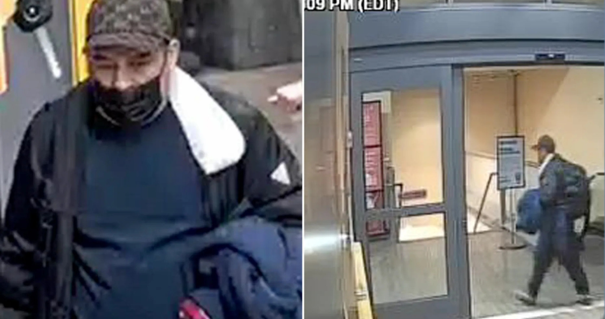 El chileno cometiendo uno de los robos en EEUU 